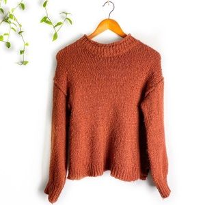 Abound Mock Neck Rust Pullover Sweater Size XXS